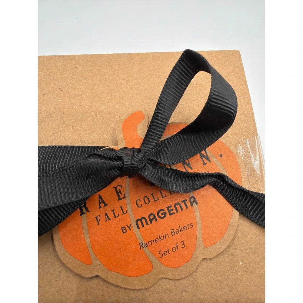 Rae Dunn Pumpkin Ramekins Set 3 Thankful Grateful Blessed Fall Thanksgiving NIB